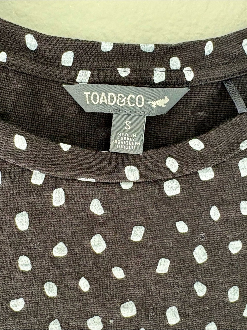 Toad & Co Windermere II T-Shirt Dress Black White Painterly Dot Pockets Tencel S - Picture 3 of 7